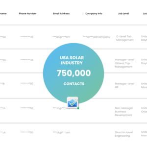 USA Solar Industry Email List