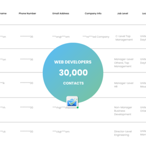 Web Developers Email List