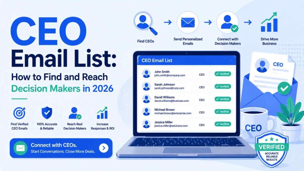CEO Email List, How to Find and Reach Decision Makers in 2026
