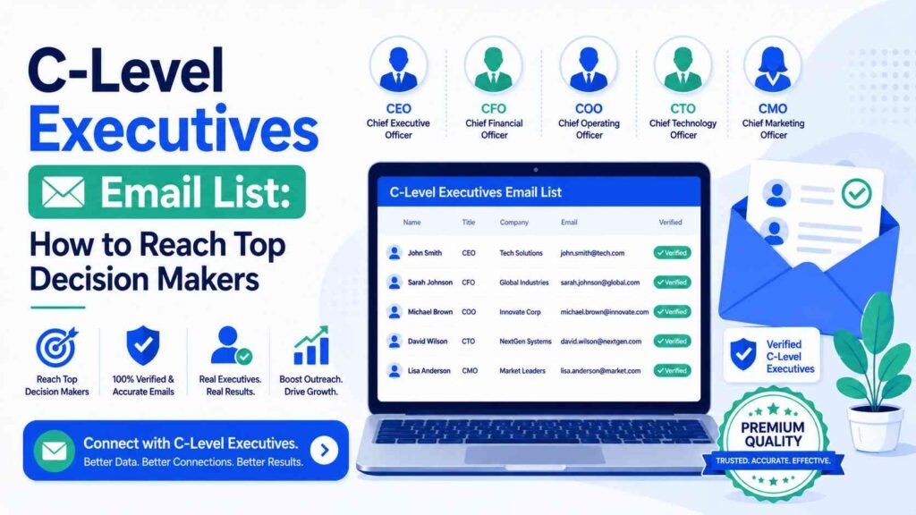 C-Level Executives Email List: How to Reach Top Decision Makers